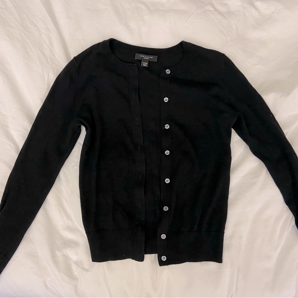 Ann Taylor Black Cardigan XXSP